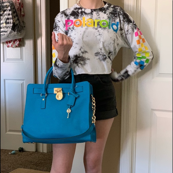 Michael Kors Blue Hamilton Bag and Wallet NWT - Picture 8 of 8